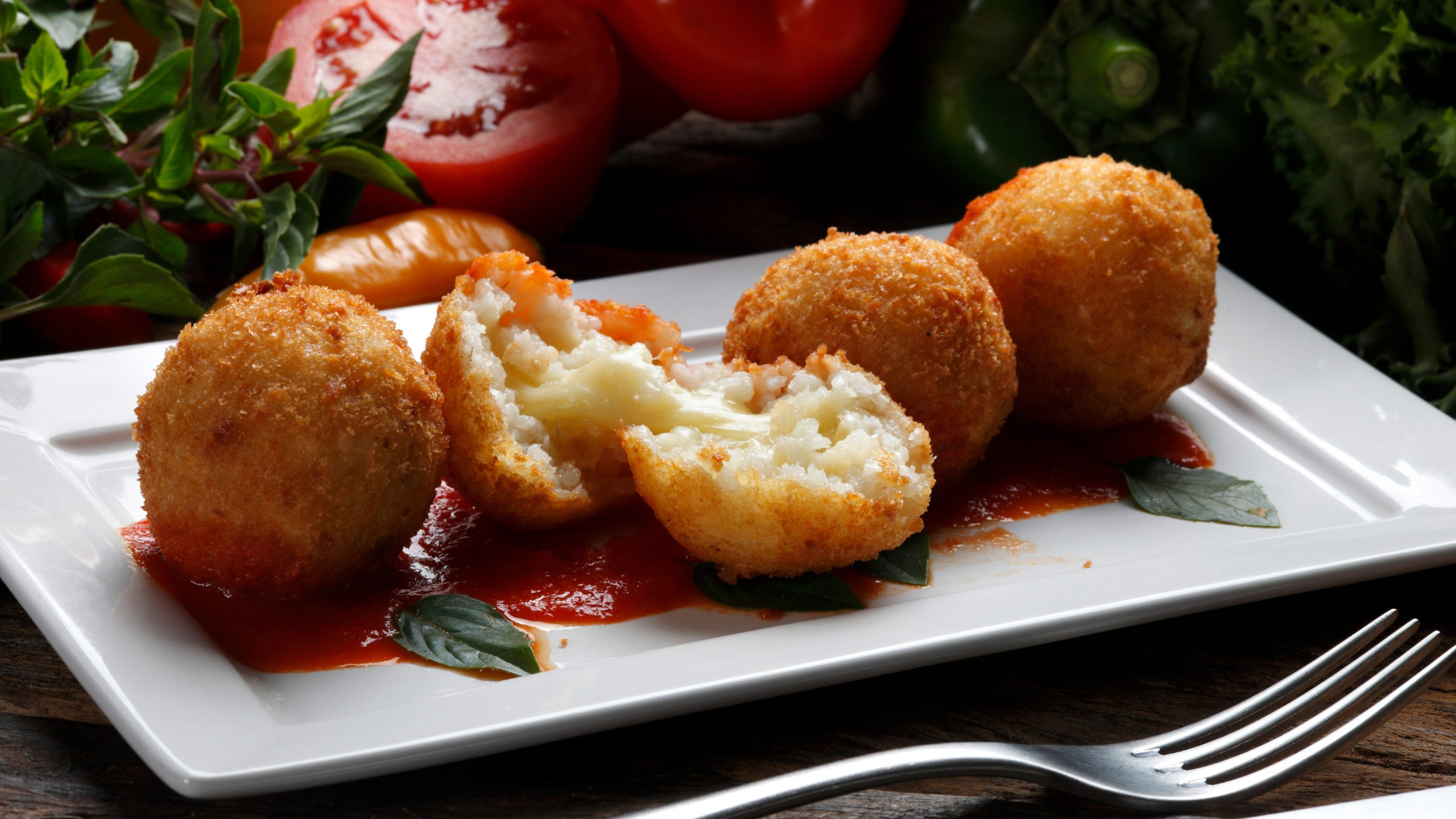 Crispy Cheesy Rice Bites